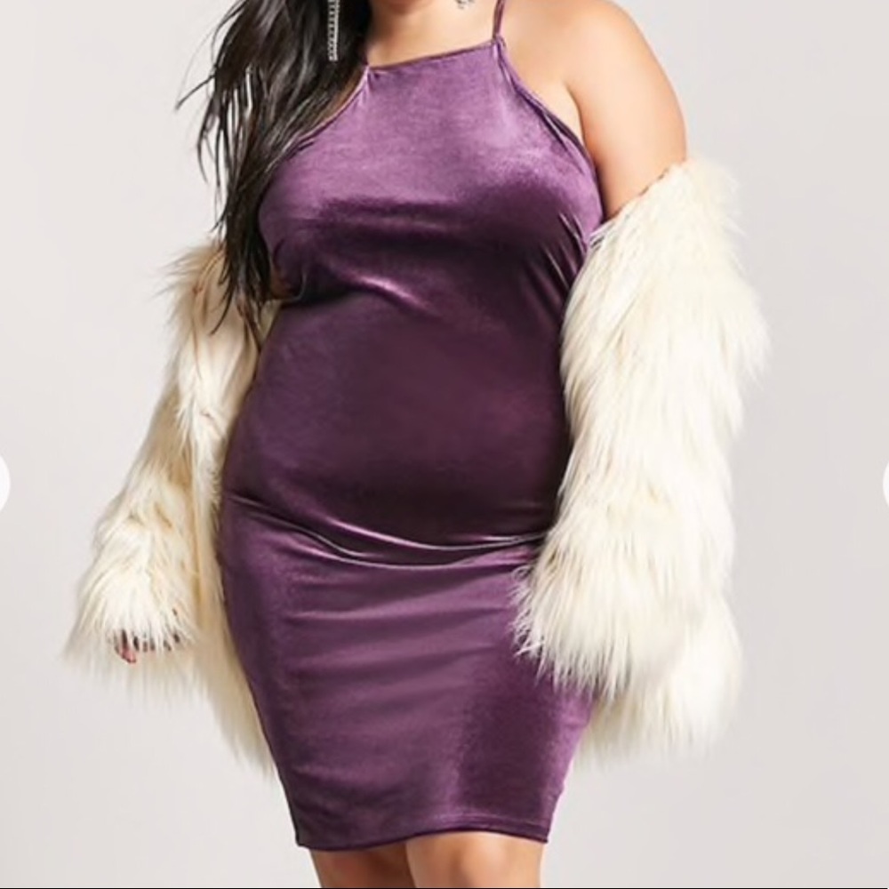 🌻 Blue or Purple Suede Sleeveless Dress